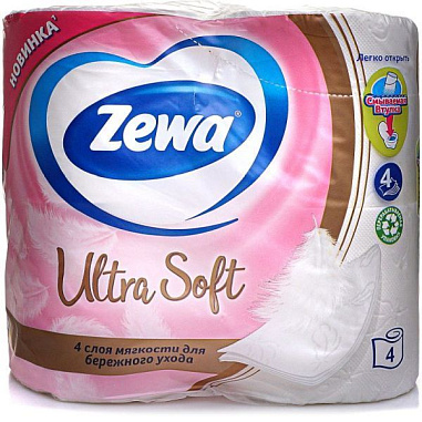 ✔️ZEWA ТБ Ultra soft 4сл.4рул./10 - купить за  в г. Махачкале
